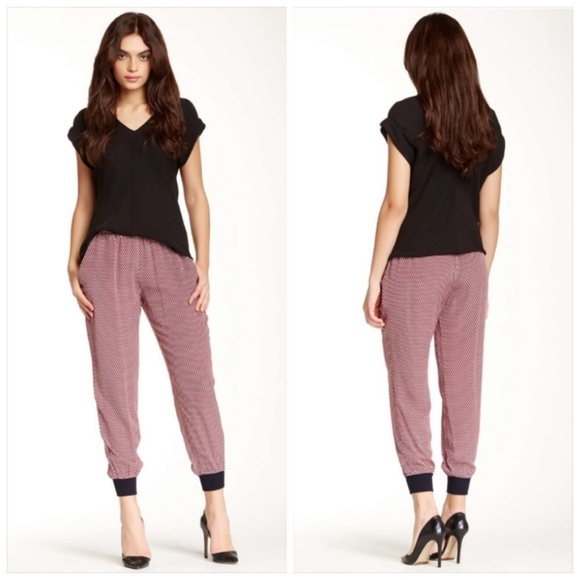 Theory Pants - Theory Arai Cubes Crop Silk Pants M